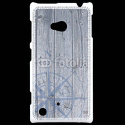 Coque Nokia Lumia 720 Rose des vents sur fond bois 500