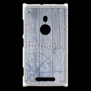 Coque Nokia Lumia 925 Rose des vents sur fond bois 500