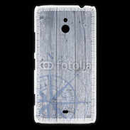 Coque Nokia Lumia 1320 Rose des vents sur fond bois 500