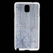 Coque Samsung Galaxy Note 3 Rose des vents sur fond bois 500