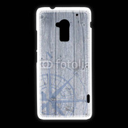 Coque HTC One Max Rose des vents sur fond bois 500