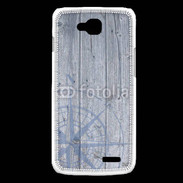 Coque LG L90 Rose des vents sur fond bois 500