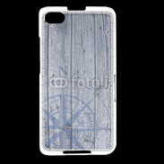 Coque Blackberry Z30 Rose des vents sur fond bois 500
