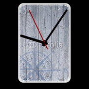 Grande pendule murale Rose des vents sur fond bois 500
