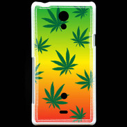 Coque Sony Xperia T Fond Rasta Cannabis