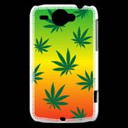 Coque HTC Wildfire G8 Fond Rasta Cannabis