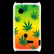 Coque Sony Xperia Typo Fond Rasta Cannabis