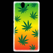 Coque Sony Xperia Z Fond Rasta Cannabis
