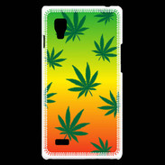 Coque LG Optimus L9 Fond Rasta Cannabis