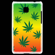 Coque LG Optimus L3 II Fond Rasta Cannabis