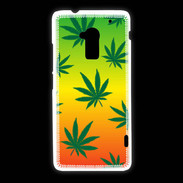Coque HTC One Max Fond Rasta Cannabis