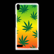 Coque Huawei Ascend P6 Fond Rasta Cannabis