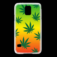Coque Samsung Galaxy S5 Fond Rasta Cannabis