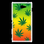 Coque Sony Xperia M2 Fond Rasta Cannabis