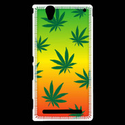 Coque Sony Xperia T2 Ultra Fond Rasta Cannabis