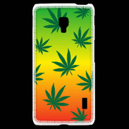 Coque LG F6 Fond Rasta Cannabis