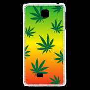 Coque LG F5 Fond Rasta Cannabis