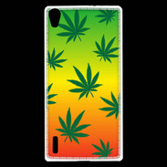 Coque Huawei Ascend P7 Fond Rasta Cannabis