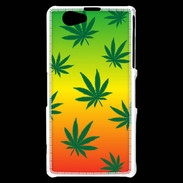 Coque Sony Xperia Z1 Compact Fond Rasta Cannabis