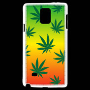 Coque Samsung Galaxy Note 4 Fond Rasta Cannabis