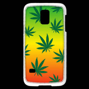 Coque Samsung Galaxy S5 Mini Fond Rasta Cannabis