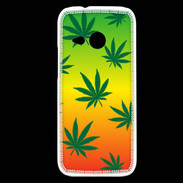 Coque HTC One Mini 2 Fond Rasta Cannabis