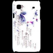 Coque Samsung Galaxy S Papillons et notes de musique