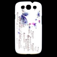 Coque Samsung Galaxy S3 Papillons et notes de musique