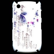 Coque Blackberry 8520 Papillons et notes de musique