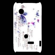 Coque Sony Xperia Typo Papillons et notes de musique