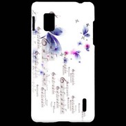 Coque LG Optimus G Papillons et notes de musique