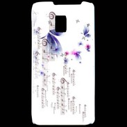 Coque LG P990 Papillons et notes de musique