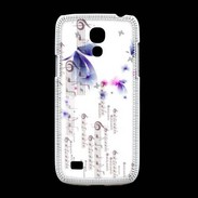 Coque Samsung Galaxy S4mini Papillons et notes de musique