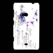 Coque Nokia Lumia 625 Papillons et notes de musique
