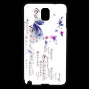 Coque Samsung Galaxy Note 3 Papillons et notes de musique