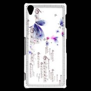 Coque Sony Xperia Z3 Papillons et notes de musique