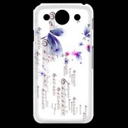 Coque LG G Pro Papillons et notes de musique