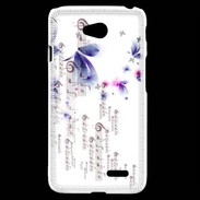 Coque LG L70 Papillons et notes de musique