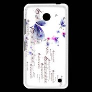 Coque Nokia Lumia 630 Papillons et notes de musique