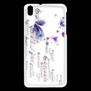 Coque HTC Desire 816 Papillons et notes de musique
