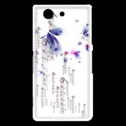 Coque Sony Xperia Z3 Compact Papillons et notes de musique