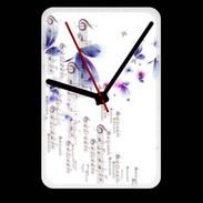 Grande pendule murale Papillons et notes de musique