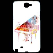 Coque Samsung Galaxy Note 2 Piano en dessin multicouleurs