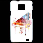 Coque Samsung Galaxy S2 Piano en dessin multicouleurs