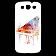 Coque Samsung Galaxy S3 Piano en dessin multicouleurs
