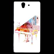 Coque Sony Xperia Z Piano en dessin multicouleurs