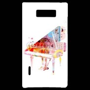 Coque LG Optimus L7 Piano en dessin multicouleurs