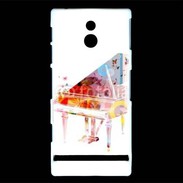 Coque Sony Xperia P Piano en dessin multicouleurs