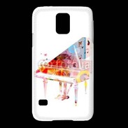 Coque Samsung Galaxy S5 Piano en dessin multicouleurs