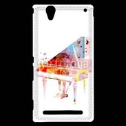 Coque Sony Xperia T2 Ultra Piano en dessin multicouleurs